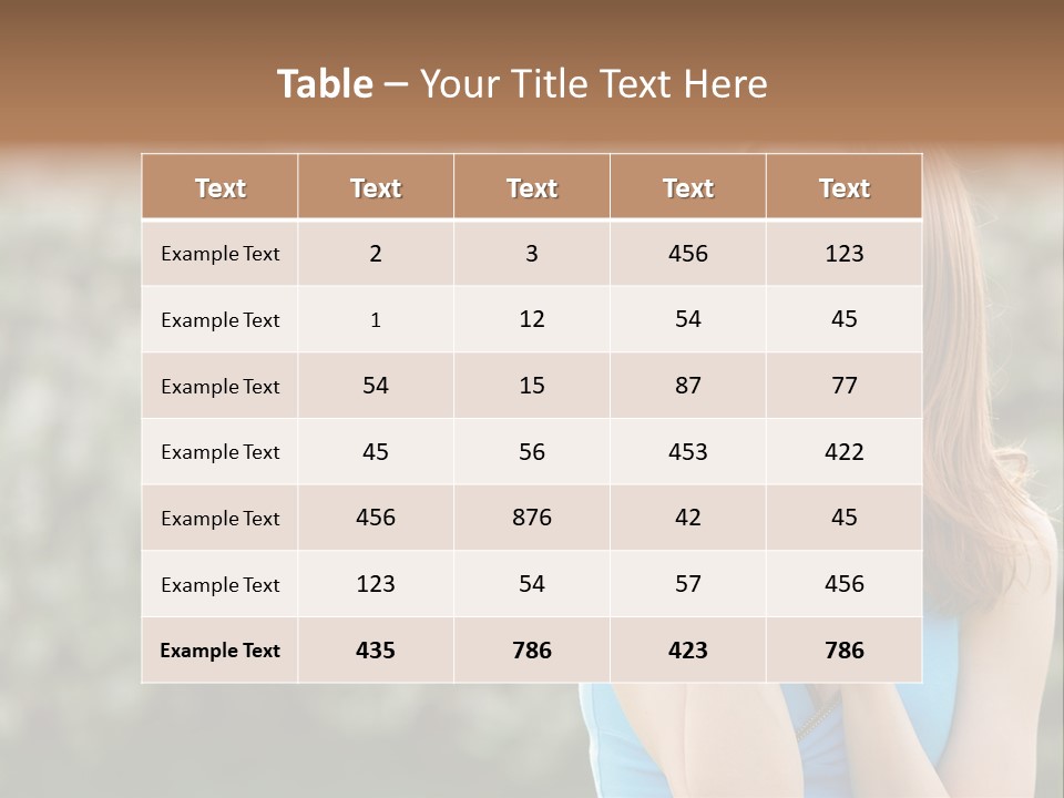 Laughing Girl Outdoors PowerPoint Template