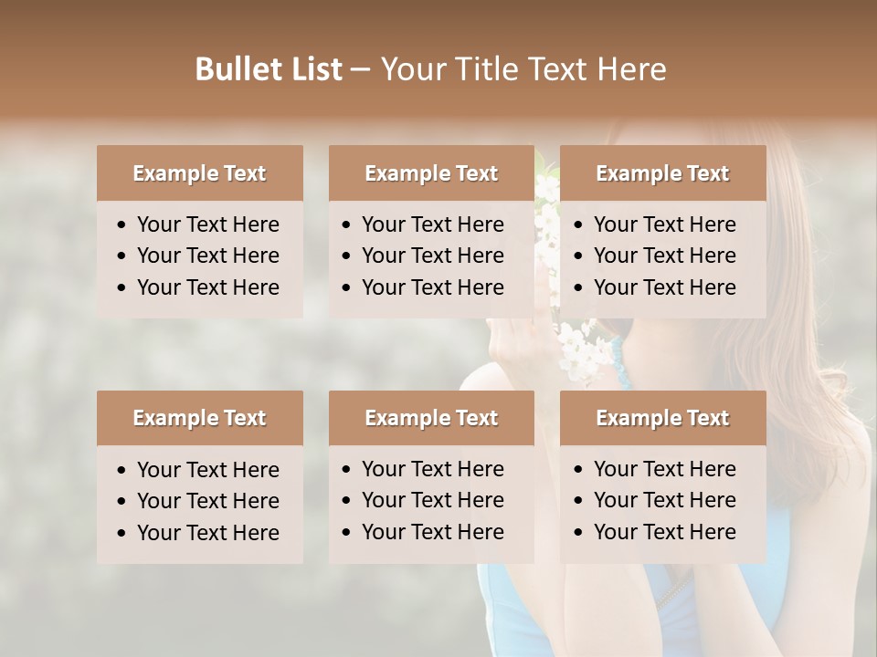 Laughing Girl Outdoors PowerPoint Template