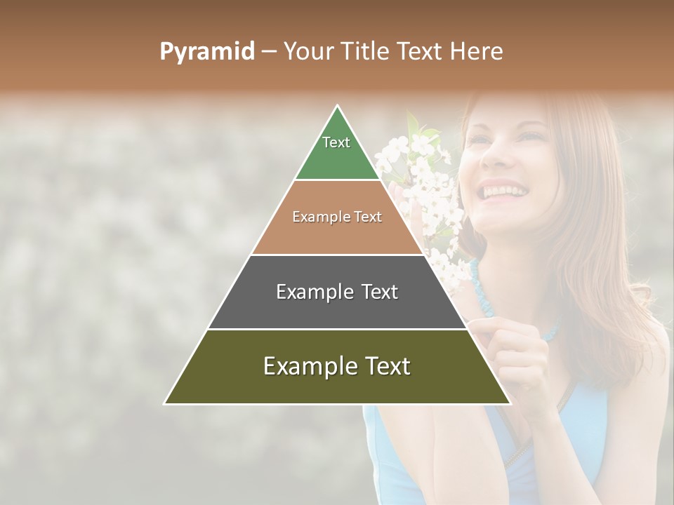 Laughing Girl Outdoors PowerPoint Template