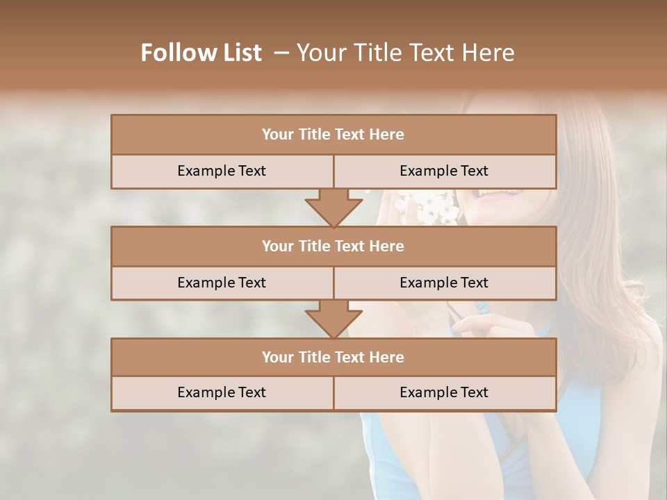 Laughing Girl Outdoors PowerPoint Template