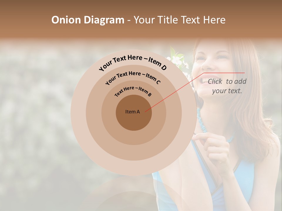 Laughing Girl Outdoors PowerPoint Template