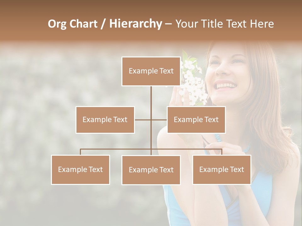 Laughing Girl Outdoors PowerPoint Template