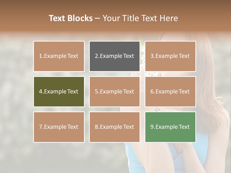 Laughing Girl Outdoors PowerPoint Template