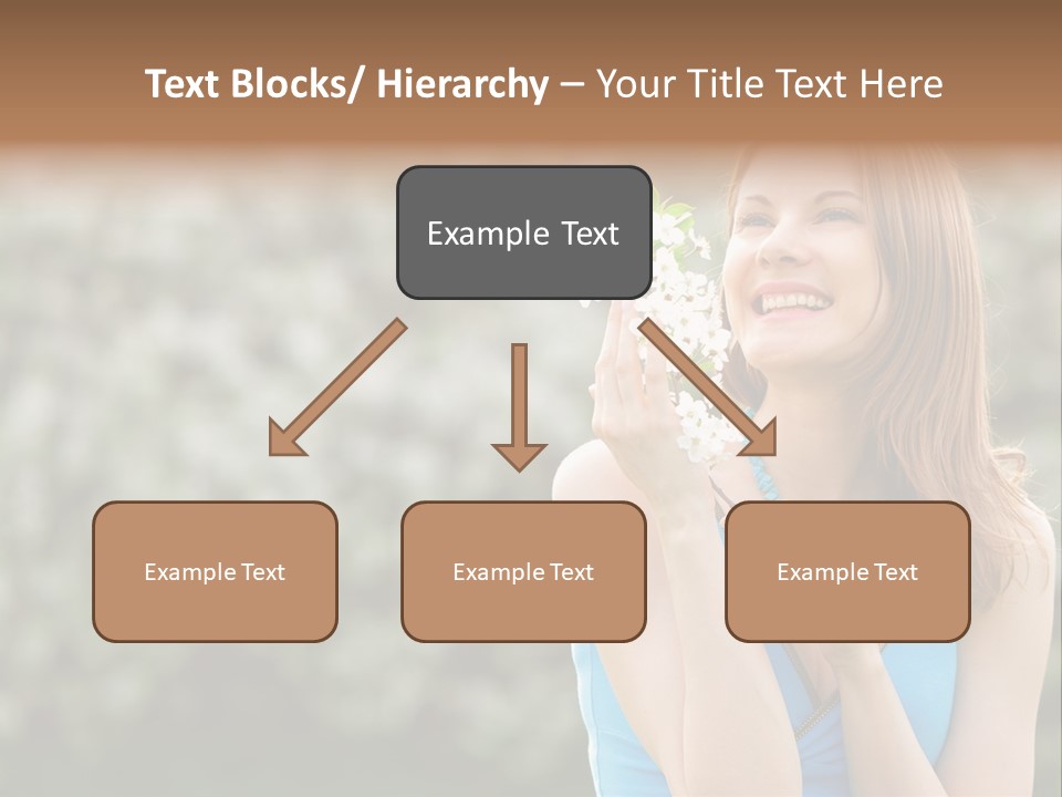 Laughing Girl Outdoors PowerPoint Template