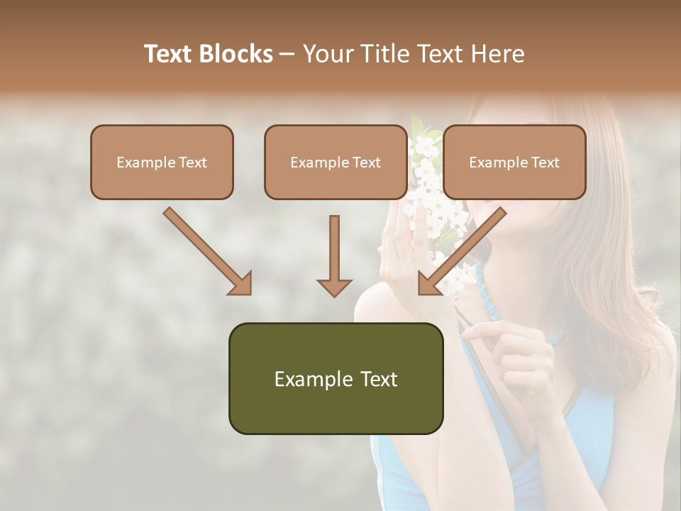 Laughing Girl Outdoors PowerPoint Template