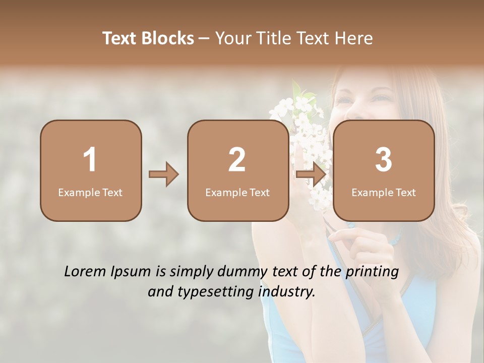 Laughing Girl Outdoors PowerPoint Template