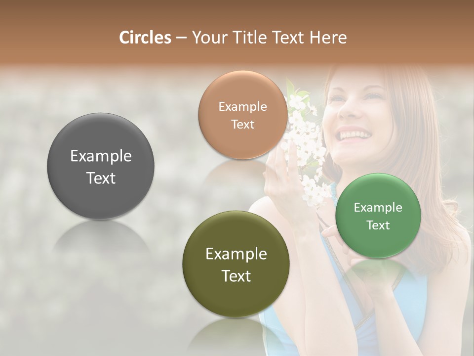 Laughing Girl Outdoors PowerPoint Template