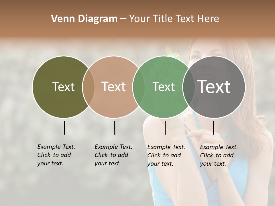 Laughing Girl Outdoors PowerPoint Template