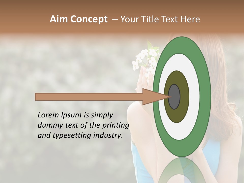 Laughing Girl Outdoors PowerPoint Template