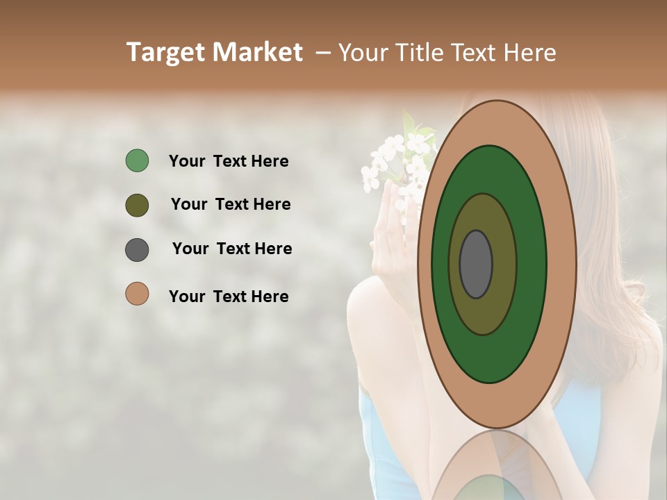 Laughing Girl Outdoors PowerPoint Template