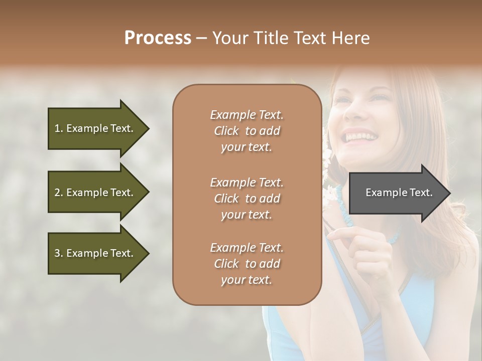 Laughing Girl Outdoors PowerPoint Template