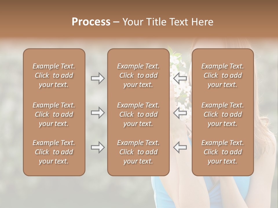 Laughing Girl Outdoors PowerPoint Template