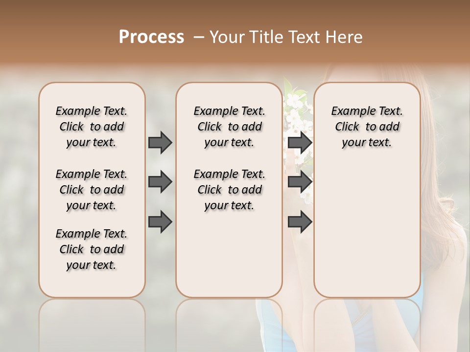 Laughing Girl Outdoors PowerPoint Template