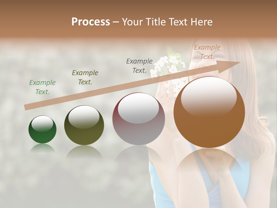 Laughing Girl Outdoors PowerPoint Template