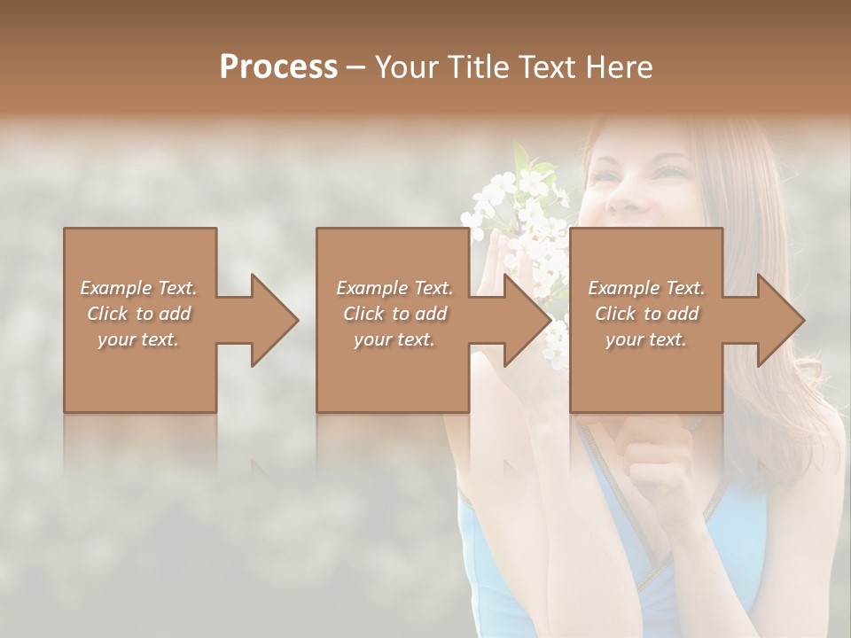 Laughing Girl Outdoors PowerPoint Template