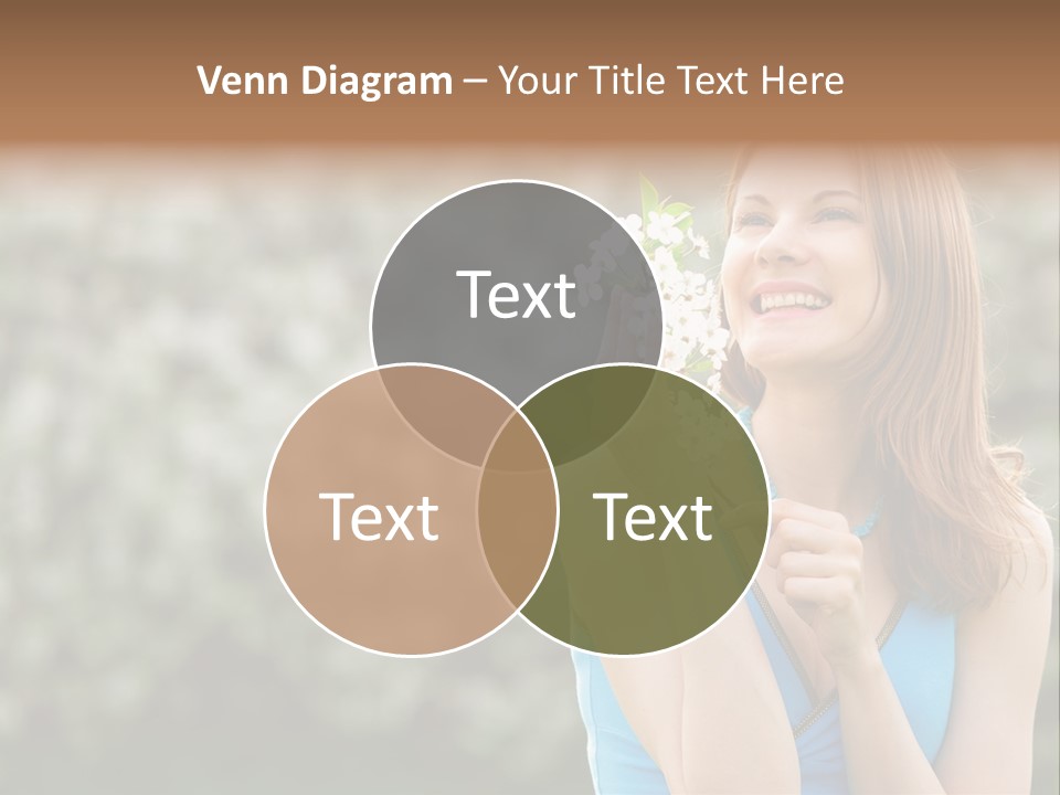 Laughing Girl Outdoors PowerPoint Template