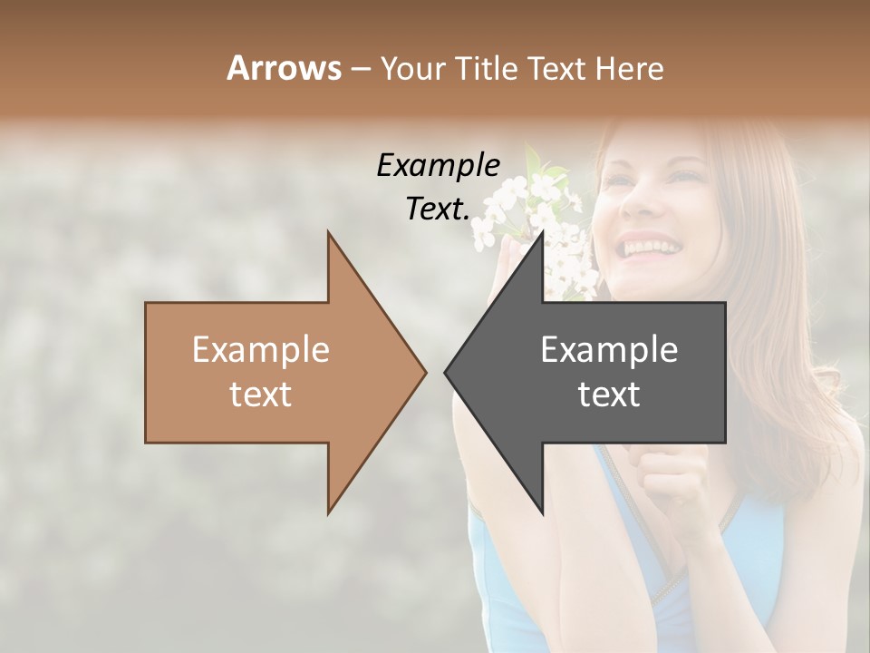 Laughing Girl Outdoors PowerPoint Template