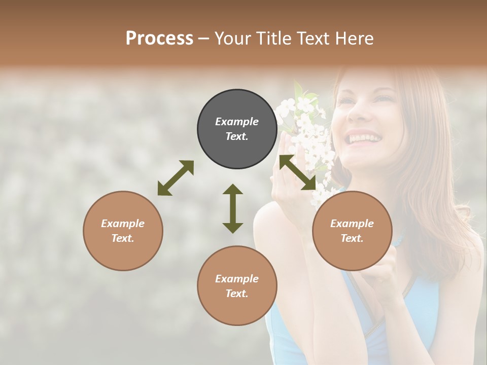 Laughing Girl Outdoors PowerPoint Template