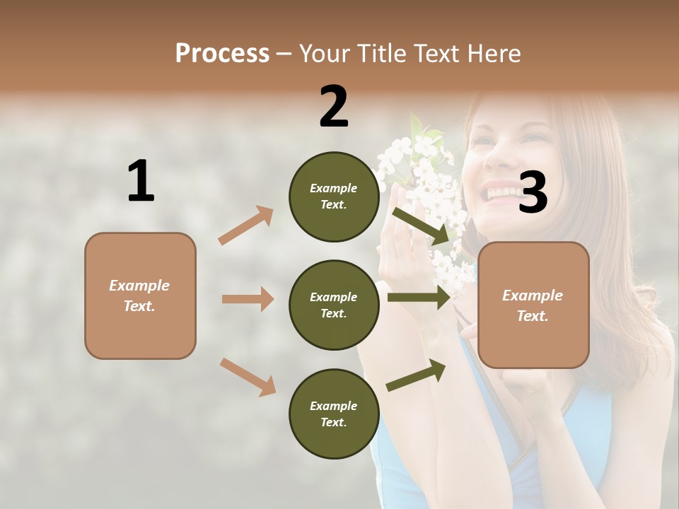 Laughing Girl Outdoors PowerPoint Template