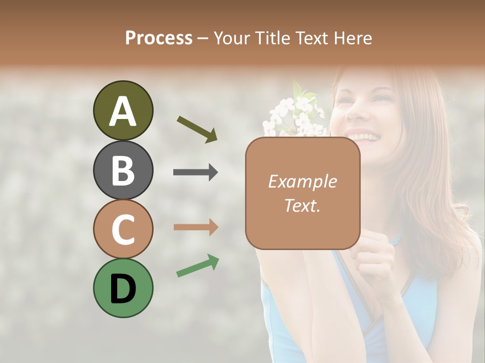 Laughing Girl Outdoors PowerPoint Template