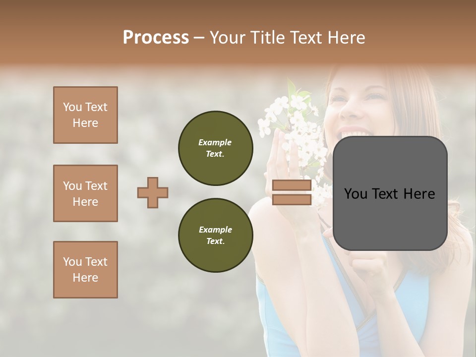 Laughing Girl Outdoors PowerPoint Template