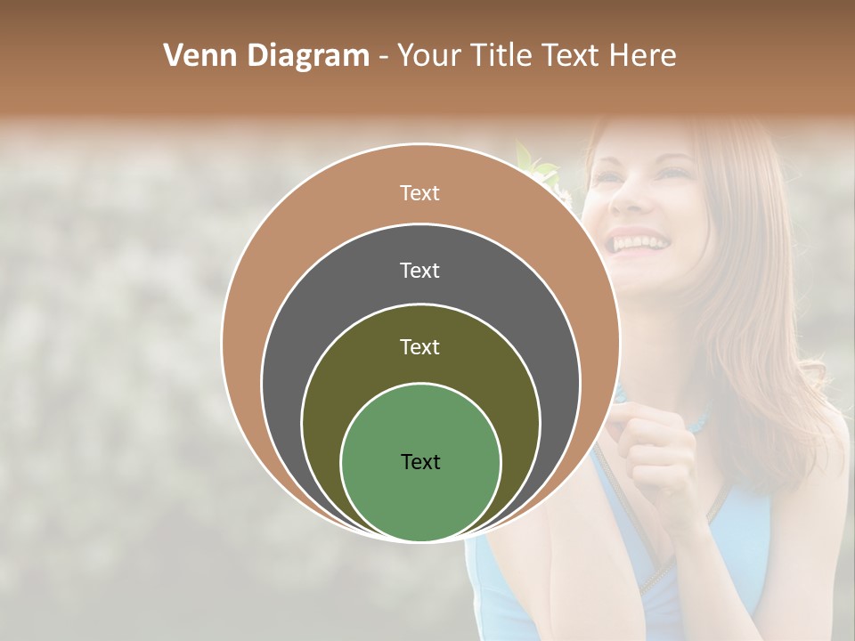 Laughing Girl Outdoors PowerPoint Template