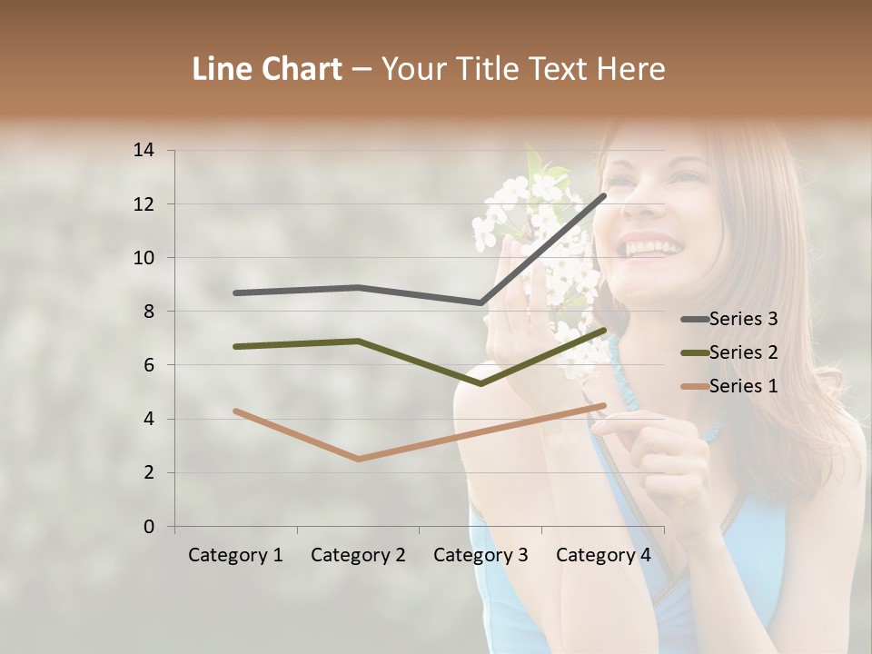 Laughing Girl Outdoors PowerPoint Template