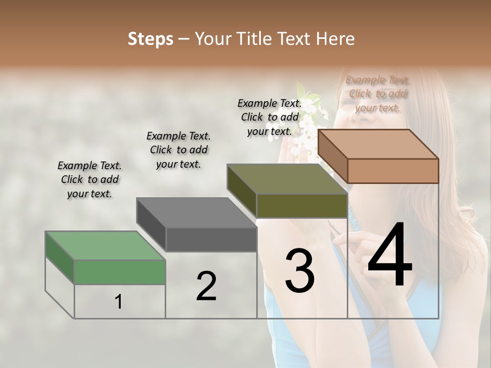 Laughing Girl Outdoors PowerPoint Template