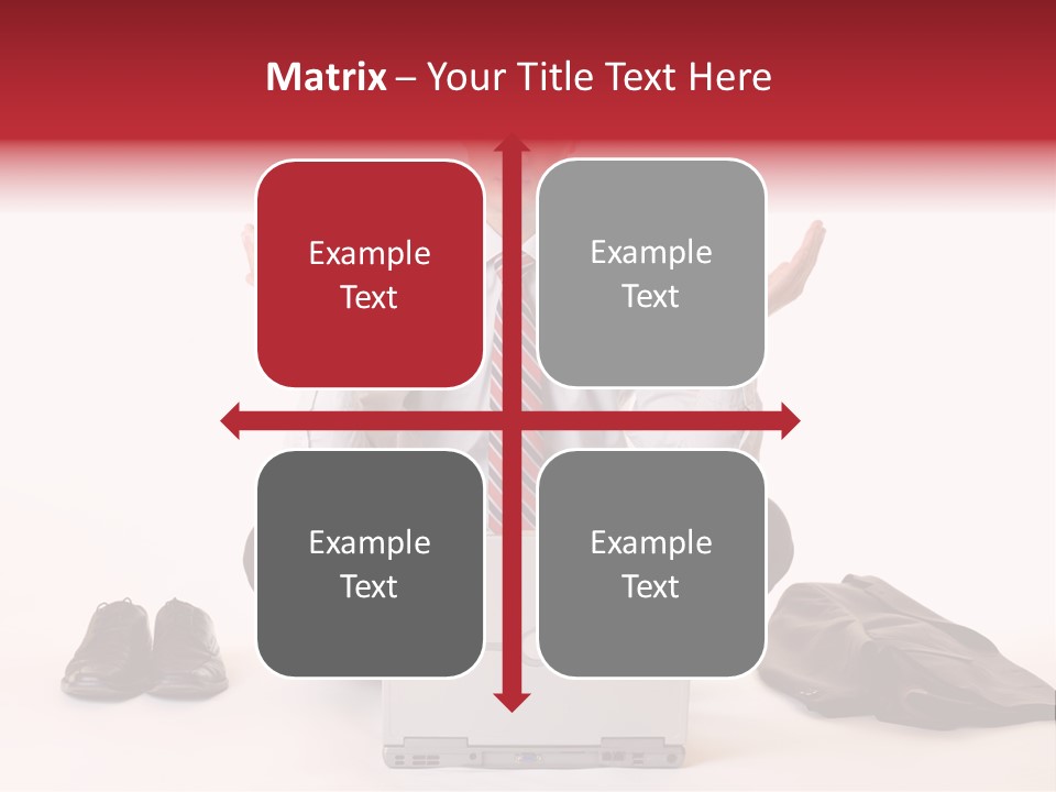 Businessman Meditates In Office PowerPoint Template