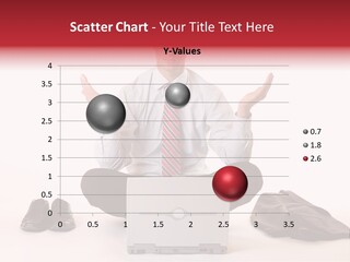 Businessman Meditates In Office PowerPoint Template