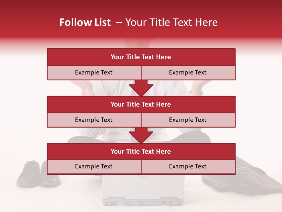 Businessman Meditates In Office PowerPoint Template