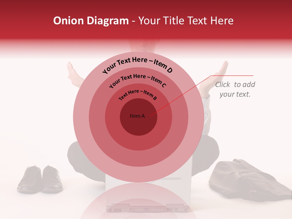 Businessman Meditates In Office PowerPoint Template