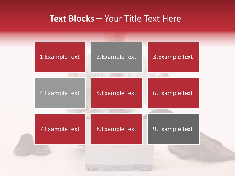 Businessman Meditates In Office PowerPoint Template