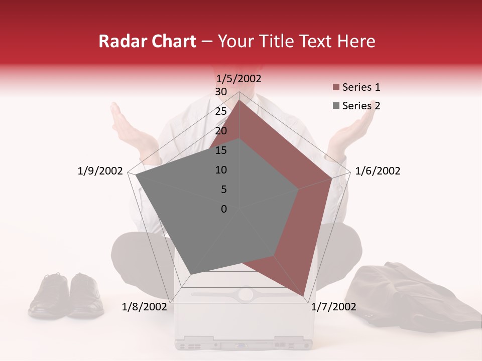 Businessman Meditates In Office PowerPoint Template