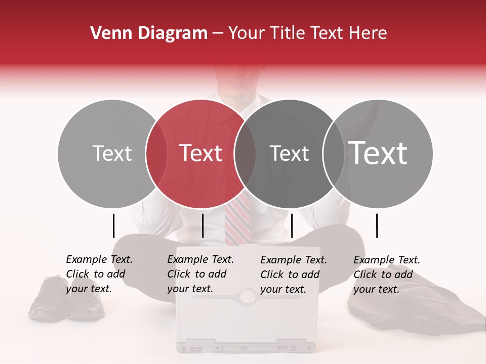 Businessman Meditates In Office PowerPoint Template