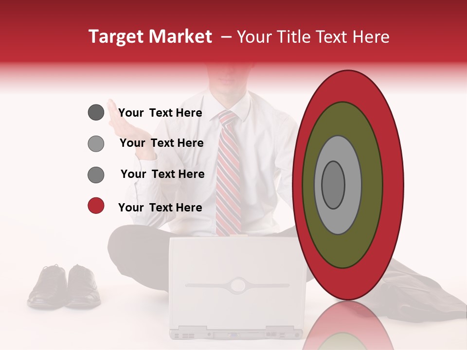 Businessman Meditates In Office PowerPoint Template