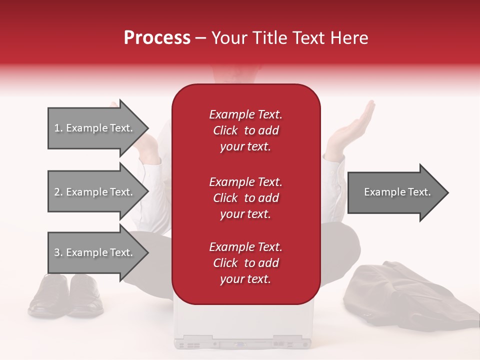Businessman Meditates In Office PowerPoint Template
