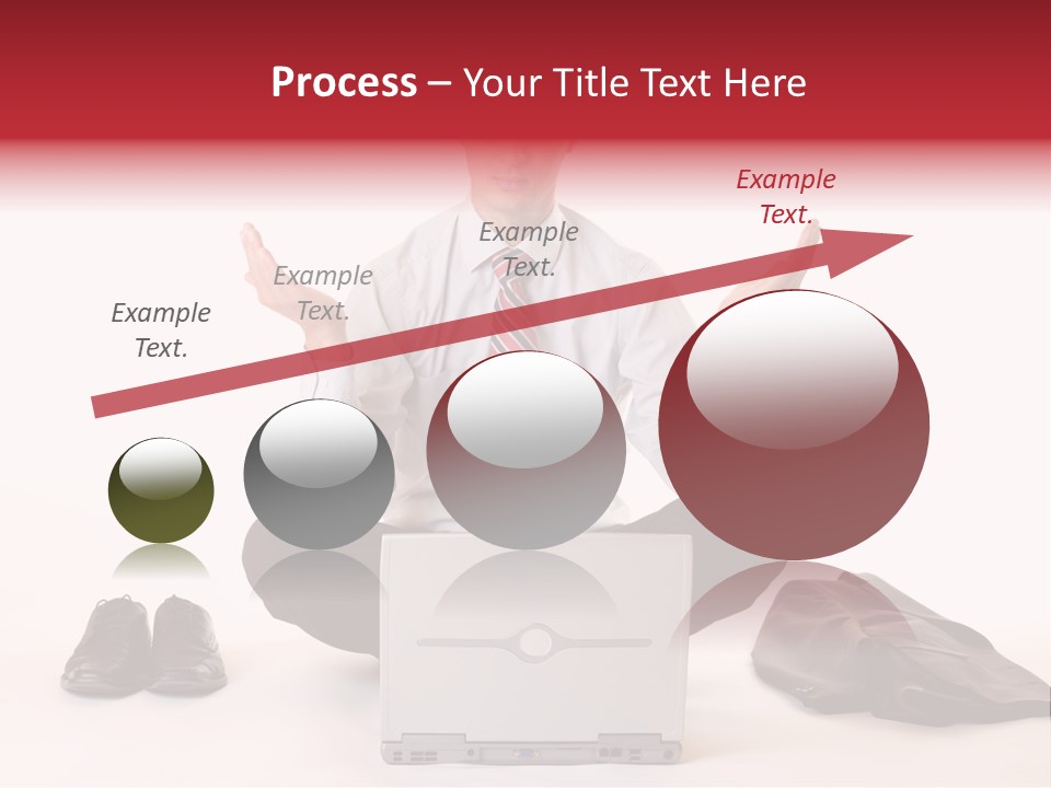 Businessman Meditates In Office PowerPoint Template