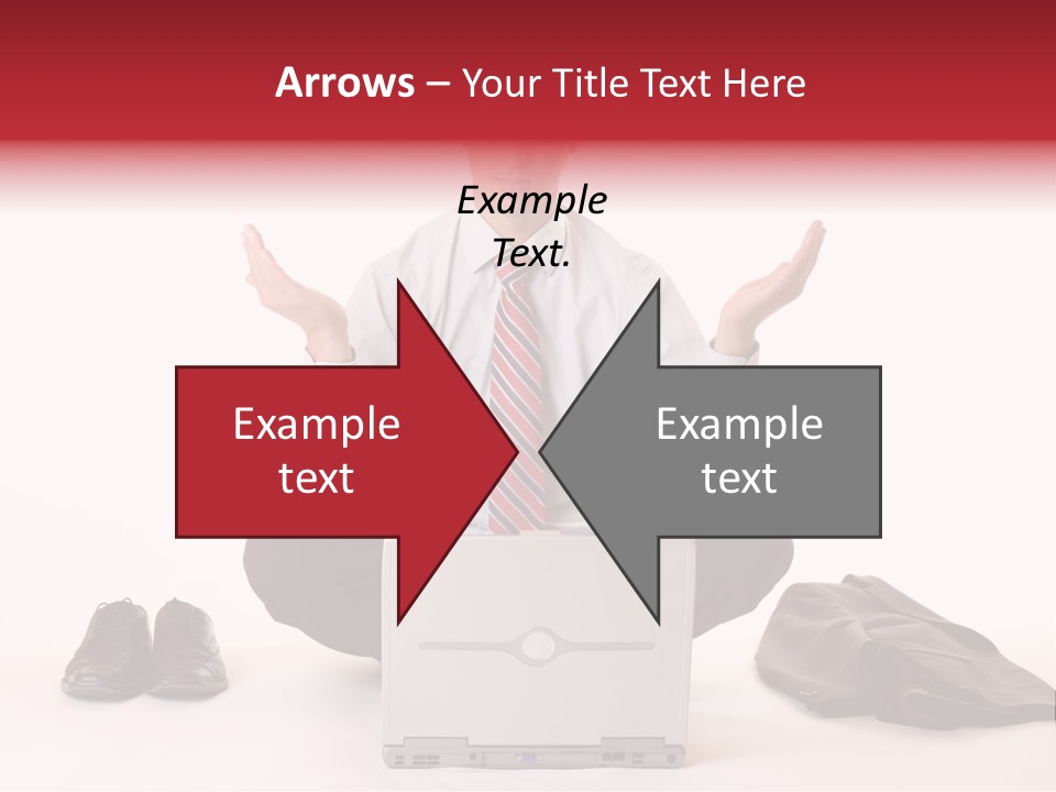 Businessman Meditates In Office PowerPoint Template