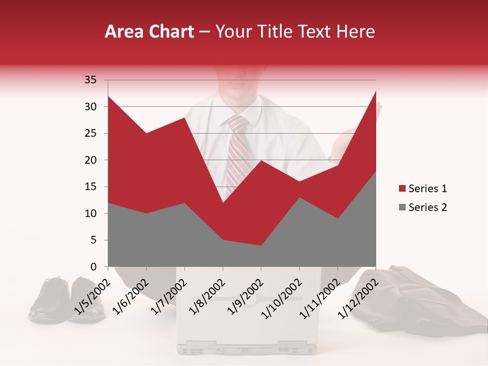 Businessman Meditates In Office PowerPoint Template