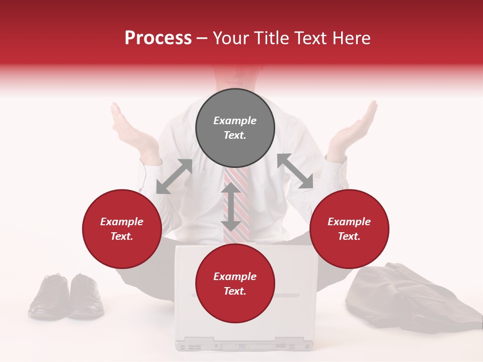 Businessman Meditates In Office PowerPoint Template