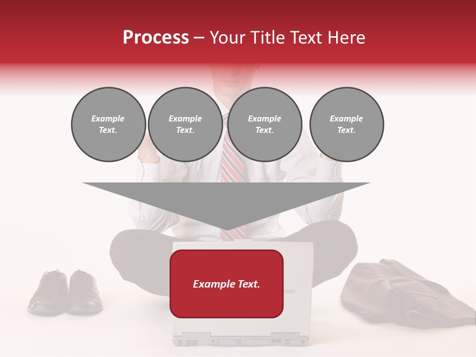 Businessman Meditates In Office PowerPoint Template