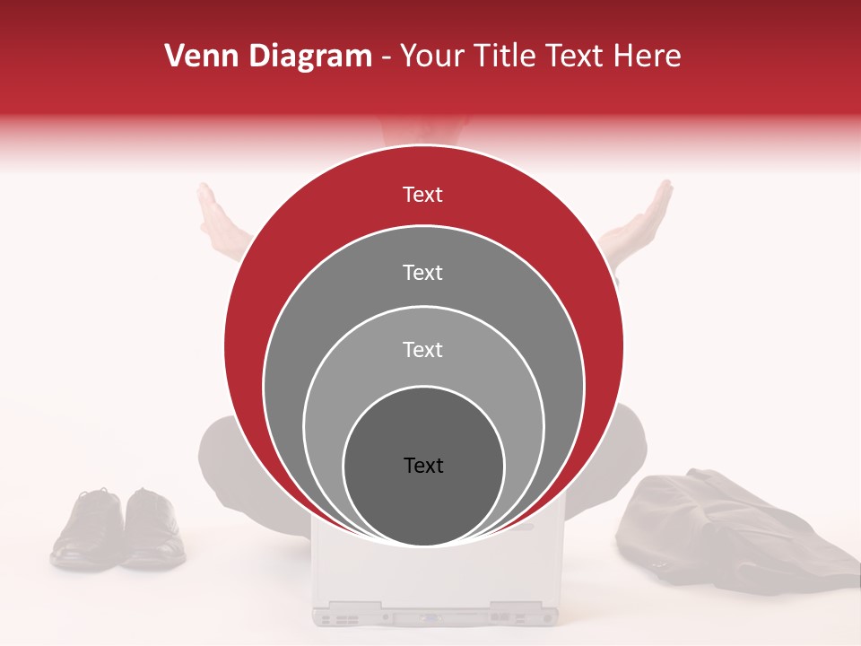 Businessman Meditates In Office PowerPoint Template