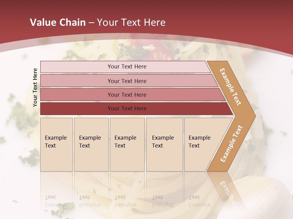 Pasta Garlic Olive Oil And Red Chili Pepper Closeup On A White Dish PowerPoint Template