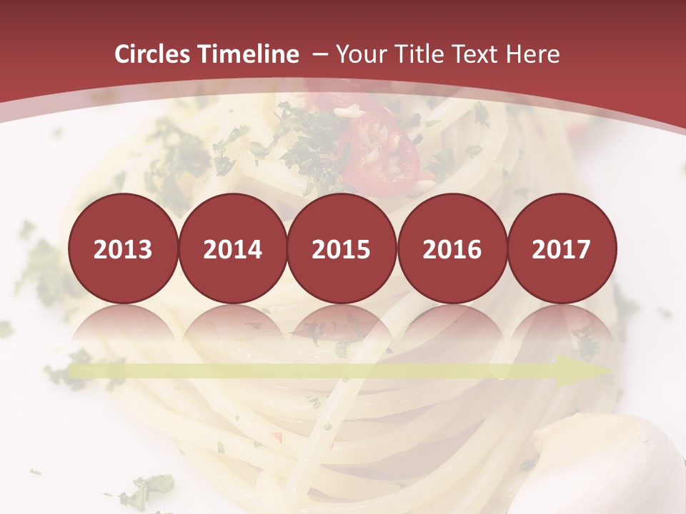 Pasta Garlic Olive Oil And Red Chili Pepper Closeup On A White Dish PowerPoint Template