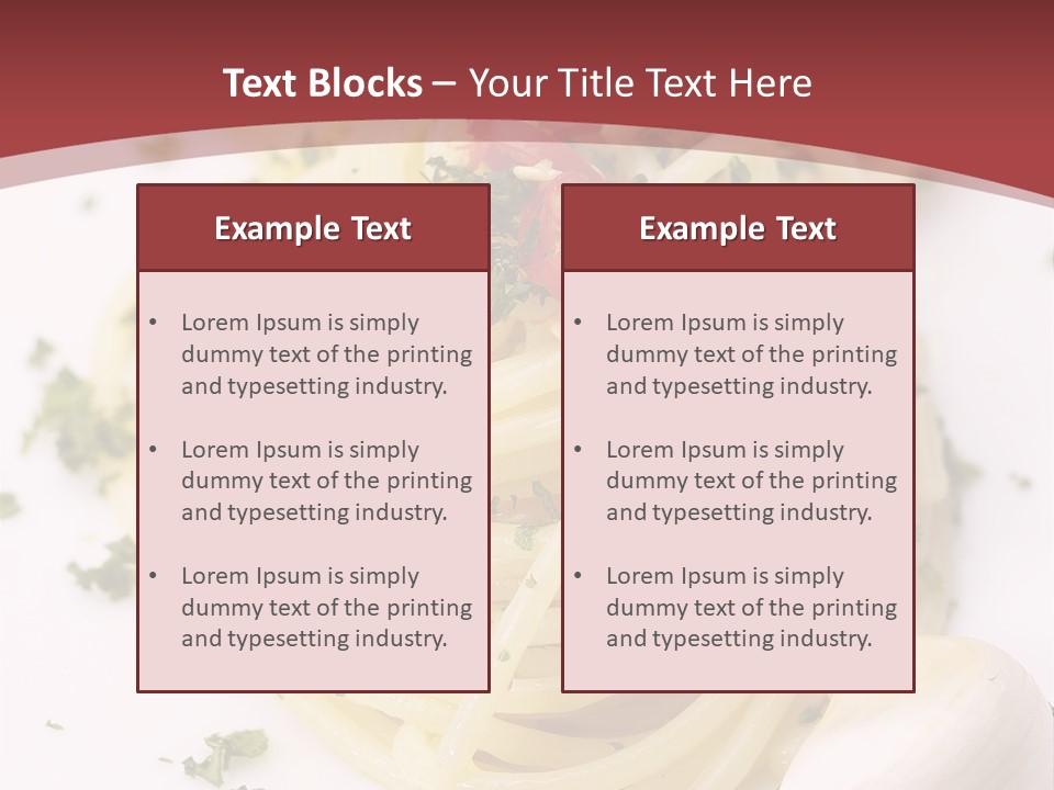 Pasta Garlic Olive Oil And Red Chili Pepper Closeup On A White Dish PowerPoint Template