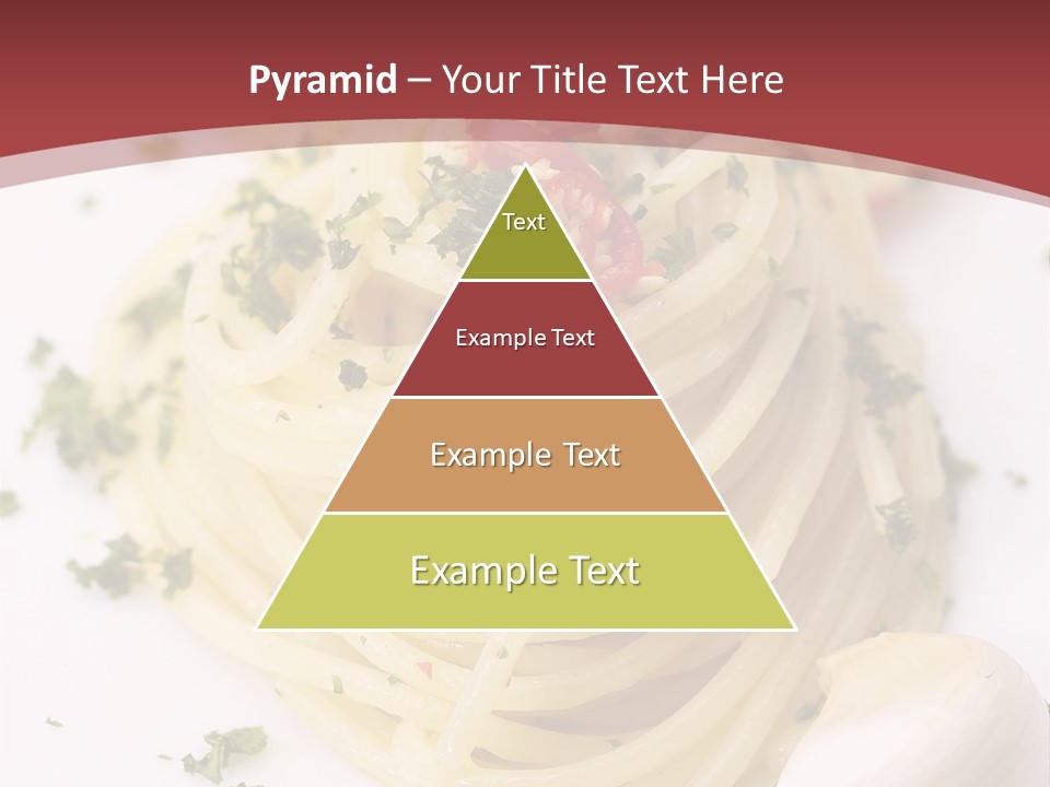 Pasta Garlic Olive Oil And Red Chili Pepper Closeup On A White Dish PowerPoint Template