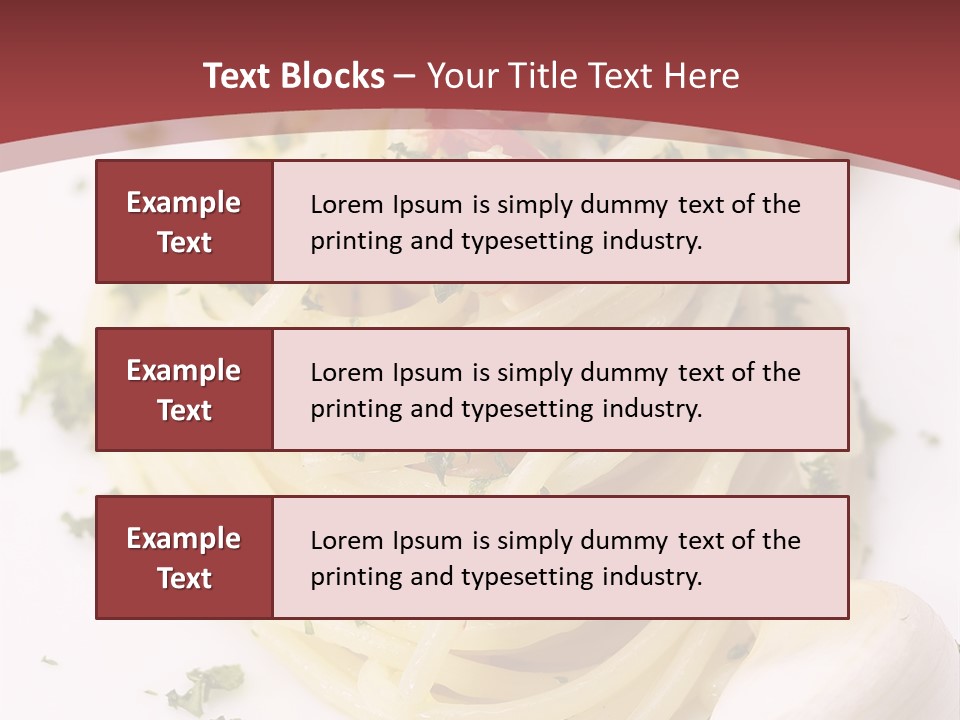Pasta Garlic Olive Oil And Red Chili Pepper Closeup On A White Dish PowerPoint Template