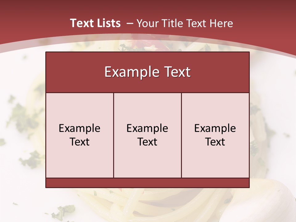 Pasta Garlic Olive Oil And Red Chili Pepper Closeup On A White Dish PowerPoint Template