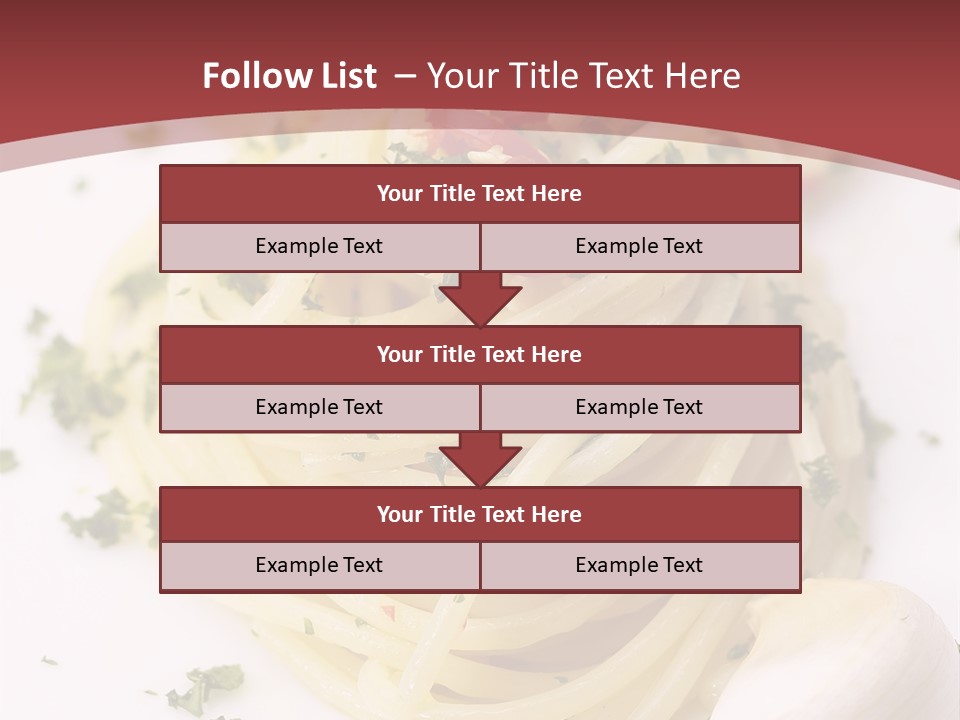 Pasta Garlic Olive Oil And Red Chili Pepper Closeup On A White Dish PowerPoint Template